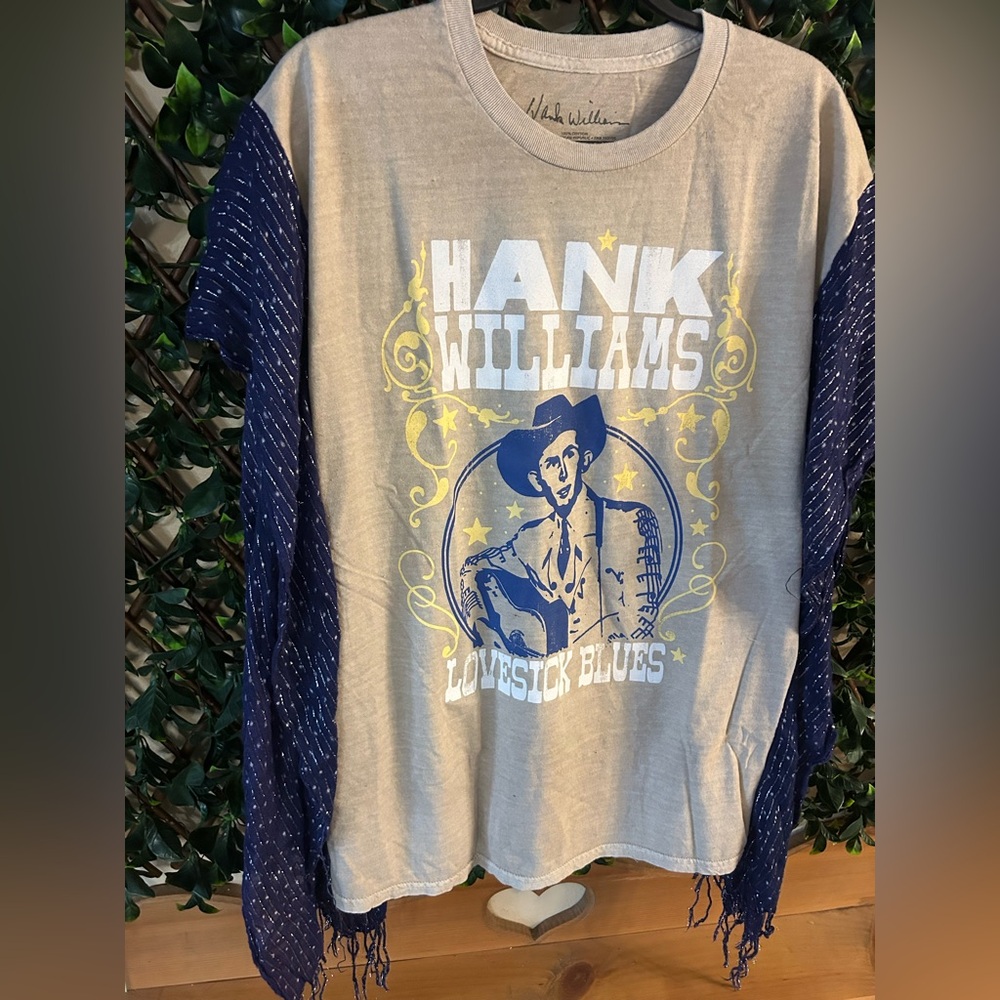 UPCYCLED , one of a kind, HANK WILLIAMS   Music T Shirt